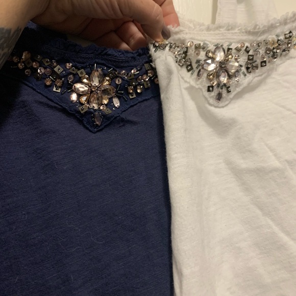 American Eagle Outfitters Tops - 2 AE Tanks with jewels XL American Eagle